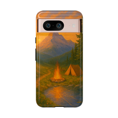 Tough Phone Case - Sunset Camping Scene