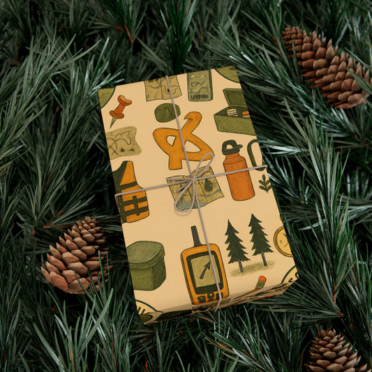 Eco-Friendly Geocache-Themed Gift Wrap Paper