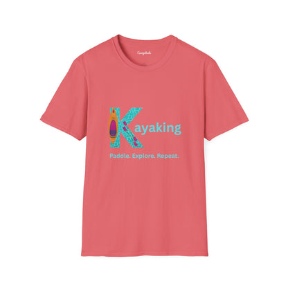 Unisex T-Shirt - Kayak, Paddle, Explore, Repeat