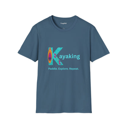 Unisex T-Shirt - Kayak, Paddle, Explore, Repeat