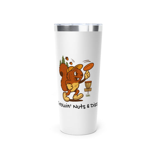 Stainless Steel Tumbler - Throwin' Nuts & Discs, 22oz