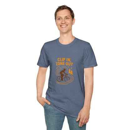Unisex T-Shirt - Cyclist Clip in, Zone Out
