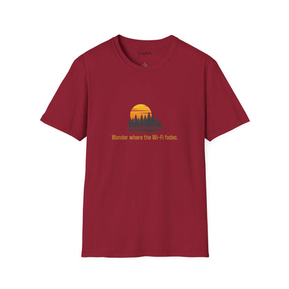 Unisex T-Shirt - Wander Where the Wi-Fi Fades