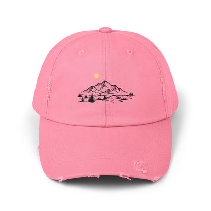 Distressed Cap - Mountain Design