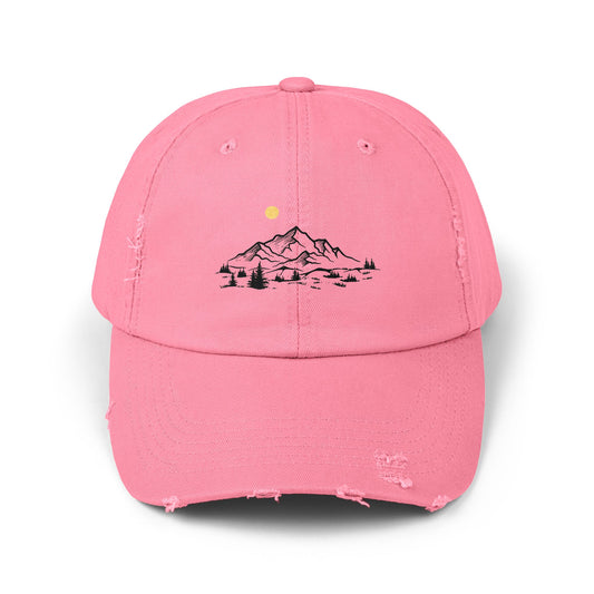 Distressed Cap - Mountain Design
