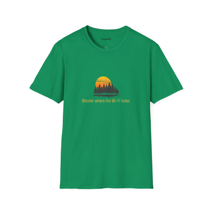 Unisex T-Shirt - Wander Where the Wi-Fi Fades