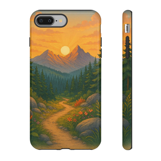 Tough Phone Case - Sunset Mountain Design