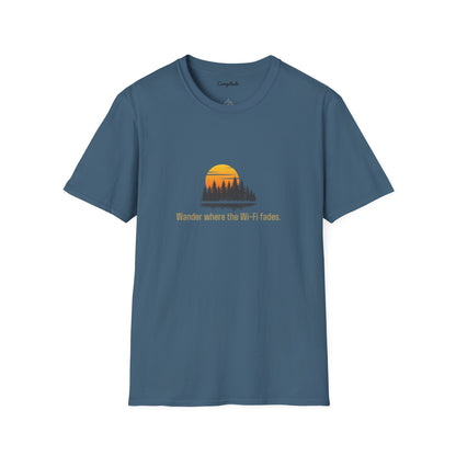 Unisex T-Shirt - Wander Where the Wi-Fi Fades