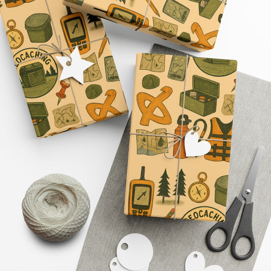 Eco-Friendly Geocache-Themed Gift Wrap Paper