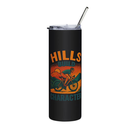 Stainless Steel Tumbler - Hills Build Character, 20oz