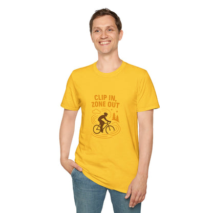 Unisex T-Shirt - Cyclist Clip in, Zone Out