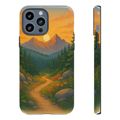 Tough Phone Case - Sunset Mountain Design