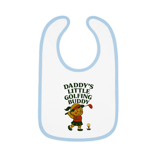 Cute baby Bib - Daddy's Little Golfing Buddy - Girl