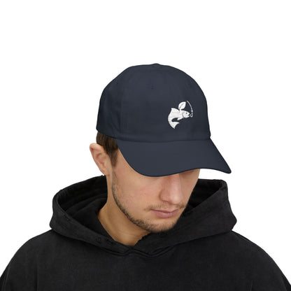Classic Dad Cap - Fishing logo (white)