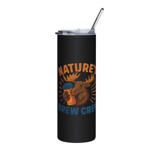 Stainless Steel Tumbler - Nature's Brew Crew, 20oz (Moose)