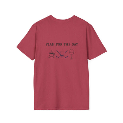 Unisex T-Shirt - Plan for the Day Golf & Wine (2-sided graphic)