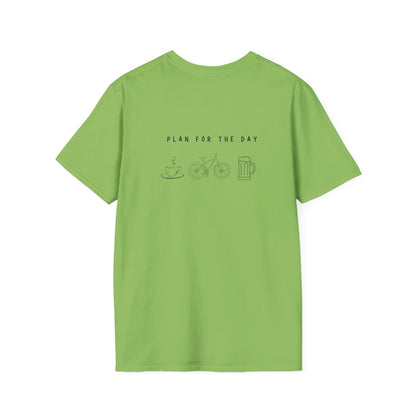 Unisex T-Shirt - Plan for the Day Bicycle & Beer (2-sided graphic)