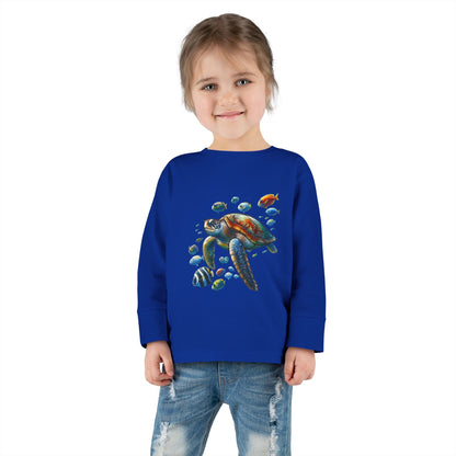 Toddler Long Sleeve T-Shirt - Sea Turtle Design