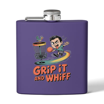Disc Golf Flask -  Fun Grip It and Whiff Design