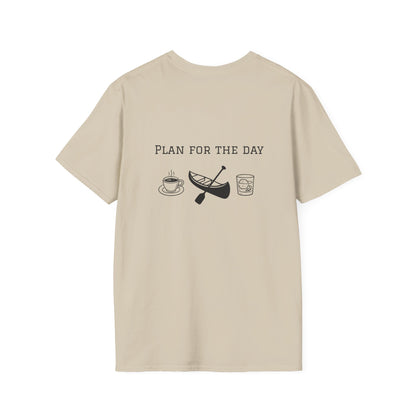 Unisex T-Shirt - Plan for the Day Canoeing & Bourbon (2-sided graphic)