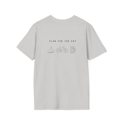 Unisex T-Shirt - Plan for the Day Bicycle & Beer (2-sided graphic)