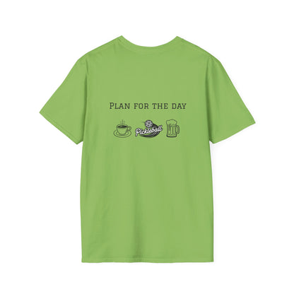 Unisex T-Shirt - Plan for the Day Pickleball & Beer (2-sided graphic)