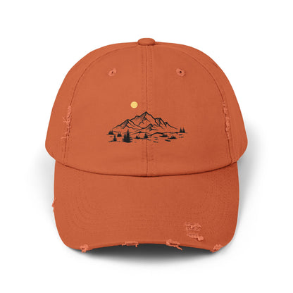 Distressed Cap - Mountain Design