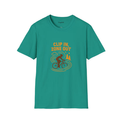 Unisex T-Shirt - Cyclist Clip in, Zone Out