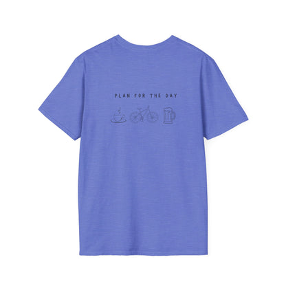 Unisex T-Shirt - Plan for the Day Bicycle & Beer (2-sided graphic)