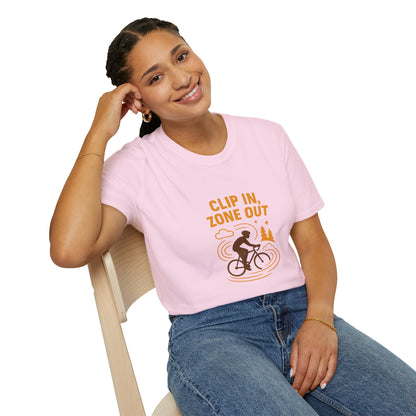 Unisex T-Shirt - Cyclist Clip in, Zone Out