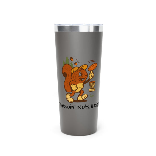 Stainless Steel Tumbler - Throwin' Nuts & Discs, 22oz