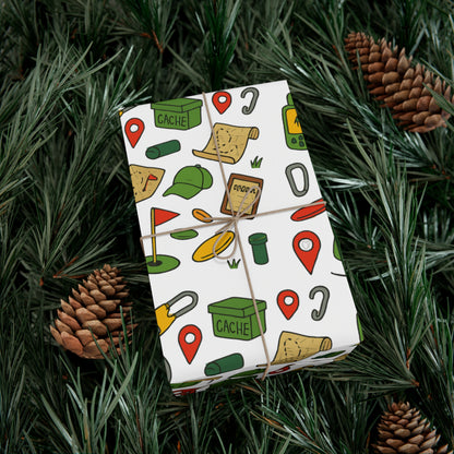 Eco-Friendly Geocaching-Themed Gift Wrap Paper