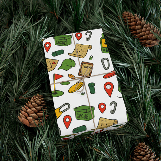 Eco-Friendly Geocaching-Themed Gift Wrap Paper