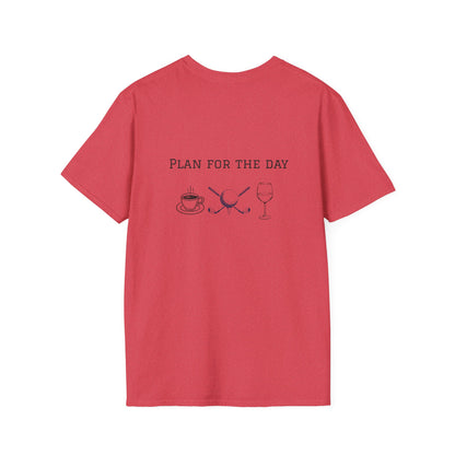 Unisex T-Shirt - Plan for the Day Golf & Wine (2-sided graphic)