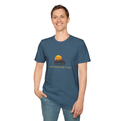Unisex T-Shirt - Wander Where the Wi-Fi Fades