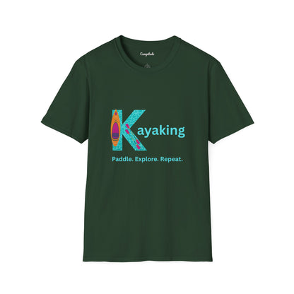 Unisex T-Shirt - Kayak, Paddle, Explore, Repeat