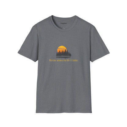 Unisex T-Shirt - Wander Where the Wi-Fi Fades