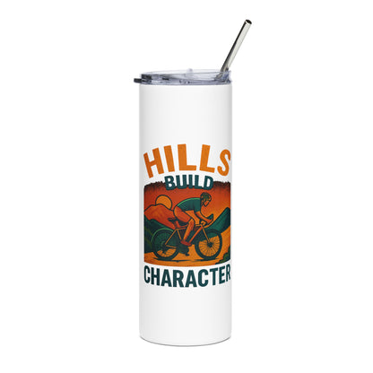 Stainless Steel Tumbler - Hills Build Character, 20oz