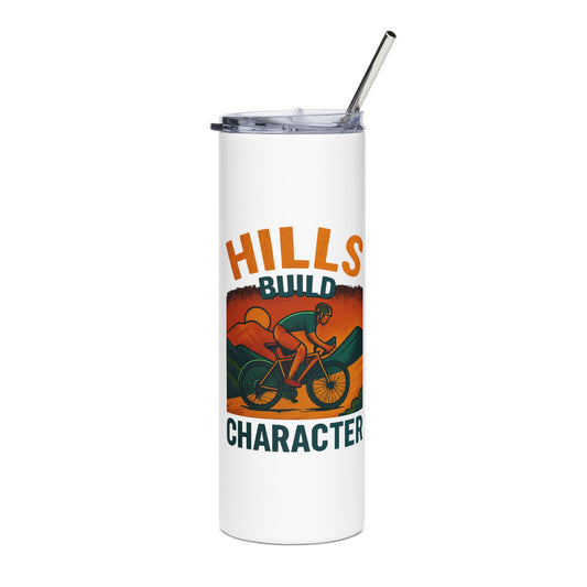 Stainless Steel Tumbler - Hills Build Character, 20oz