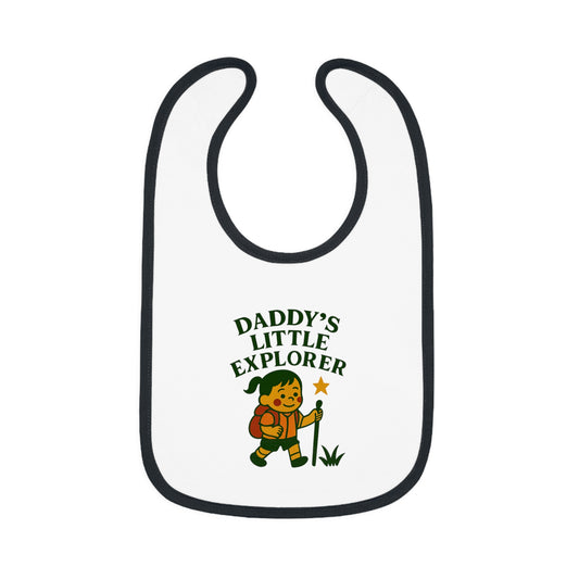 Cute Baby Bib - Daddy's Little Explorer - Girl