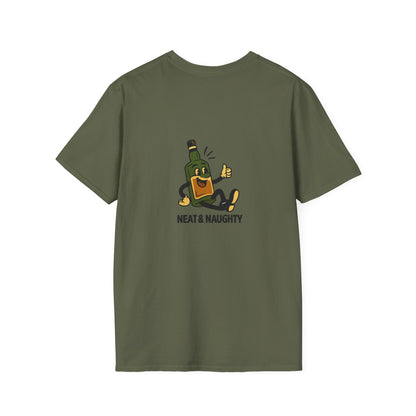 Unisex T-Shirt - Neat & Naughty - Scotch/Bourbon (2-sided graphic)