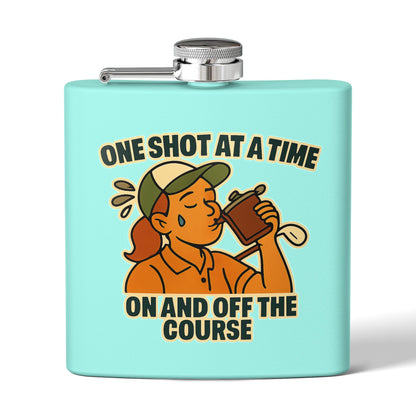 Golf Flask -  One Shot at a Time On and Off the Course Design