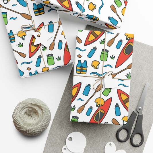 Eco-Friendly Canoe-Themed Gift Wrap Paper