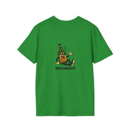 Unisex T-Shirt - Neat & Naughty - Scotch/Bourbon (2-sided graphic)