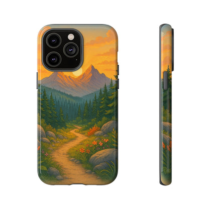 Tough Phone Case - Sunset Mountain Design