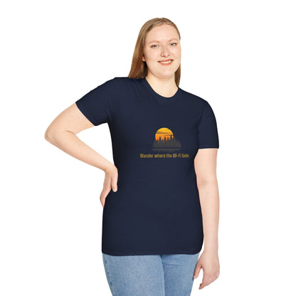 Unisex T-Shirt - Wander Where the Wi-Fi Fades