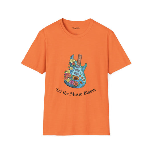 Unisex T-Shirt - Music Bloom Floral Guitar