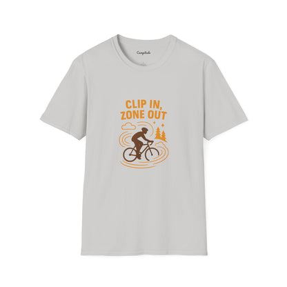 Unisex T-Shirt - Cyclist Clip in, Zone Out