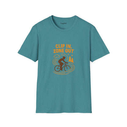 Unisex T-Shirt - Cyclist Clip in, Zone Out