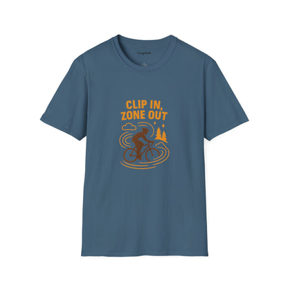 Unisex T-Shirt - Cyclist Clip in, Zone Out